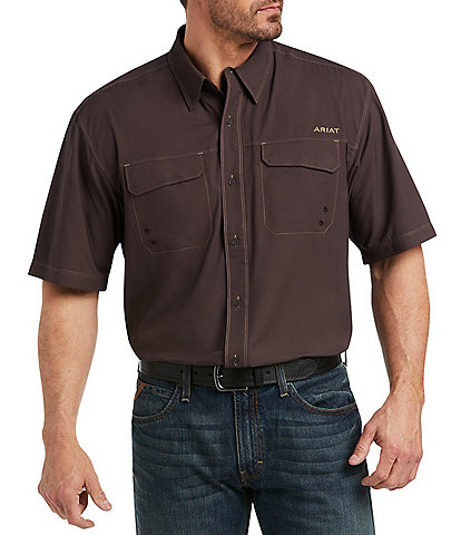 Ariat Big & Tall VentTek Outbound Classic-Fit Performance Short-Sleeve Woven Shirt