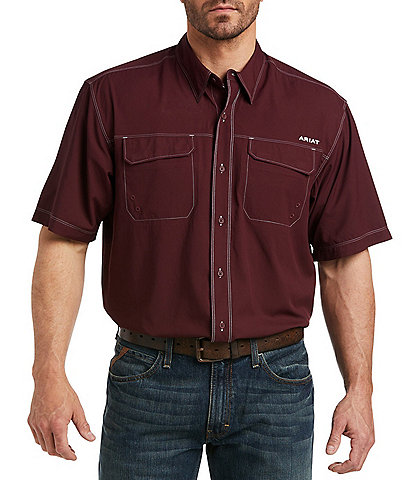 Ariat Big & Tall VentTek Outbound Classic-Fit Performance Short-Sleeve Woven Shirt