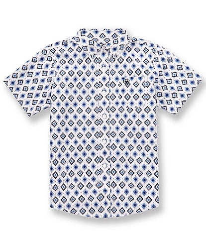 Ariat Big Boys Short Sleeve Baxter Printed Woven Shirt
