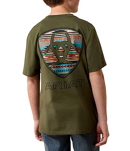 Ariat Big Boys Short Sleeve Rust Serape Shield T-Shirt
