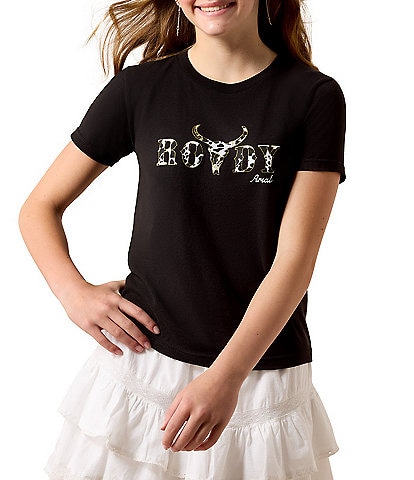 Ariat Big Girls Rowdy Cow Skull Tee