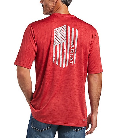 Ariat Charger Vertical Flag Short-Sleeve Jersey Graphic T-Shirt