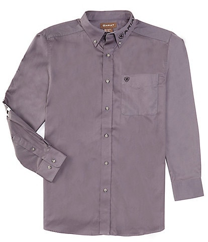 Ariat Classic Fit Team Logo Long Sleeve Twill Shirt