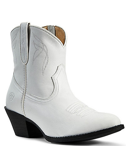 Ariat Darlin Short Leather Block Heel Western Boots