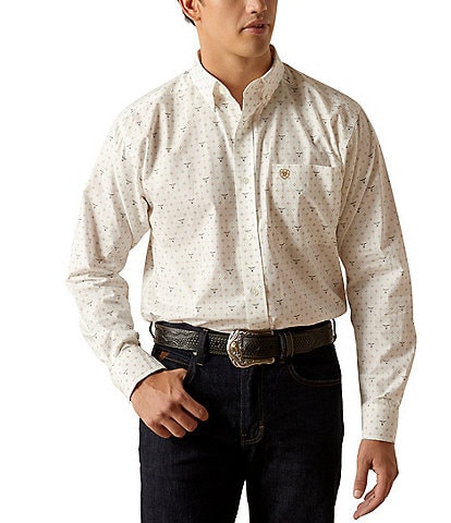 Ariat Edmond Printed Classic Fit Long Sleeve Poplin Shirt
