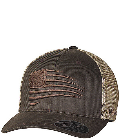 Ariat Flexfit® 110 Embroidered Flag Mesh Back Cap