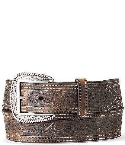 Ariat Floral Embossed Leather Belt