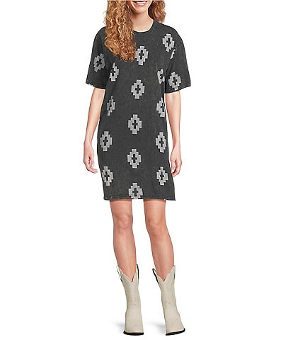 Ariat Isela Short Sleeve Crew Neckline Shift Tee Dress