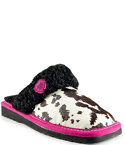 Ariat Jackie Pink Pony Hair Calf Slippers