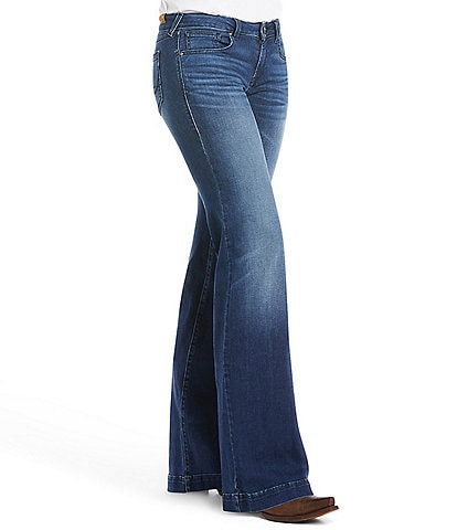 Ariat Kelsea Mid Rise 5-Pocket Stretch Wide Leg Jeans