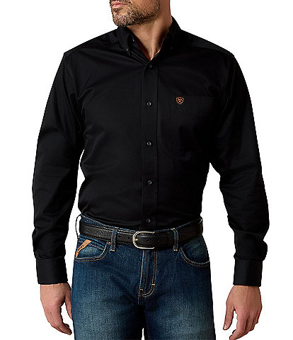Ariat Long Sleeve Solid Twill Fitted Shirt