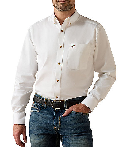 Ariat Long Sleeve Solid Twill Fitted Shirt