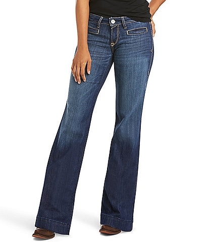 Ariat Lucy Mid Rise Wide Leg Stretch Denim Jeans