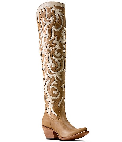 Ariat Lyra Scroll Over The Knee Zip Up Leather Western Boots