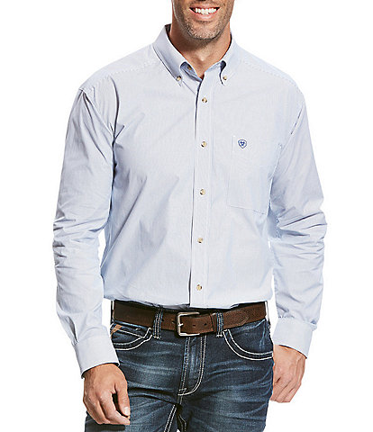Ariat Pro Series Dayne Mini-Stripe Performance Long-Sleeve Woven Shirt