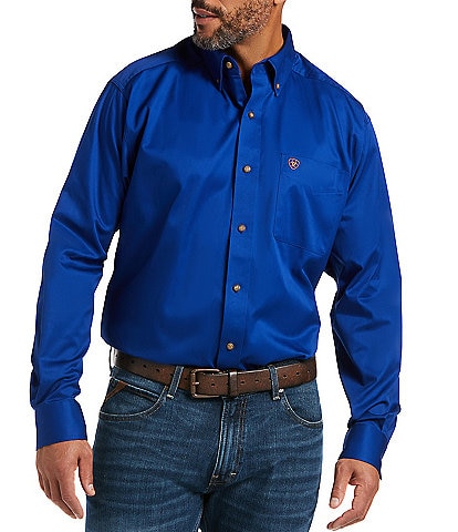 Ariat Solid Twill Long-Sleeve Woven Shirt