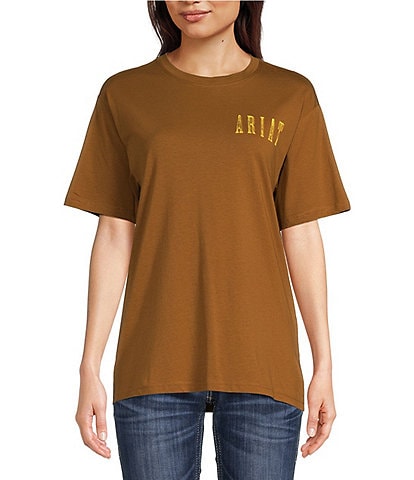 Ariat Sunflower Printed Crew Neckline Short Sleeve T-Shirt