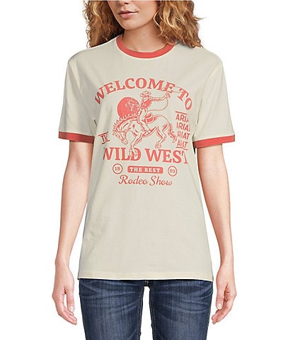 Ariat Wild West Show Crew Neck Short Sleeve Contrast Trim T-Shirt