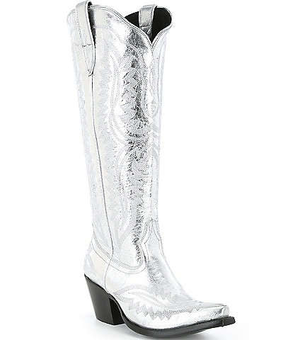 Dillards silver boots online