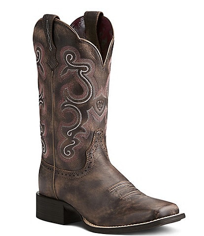 Ariat Women's Quickdraw Leather Western Mid Boots