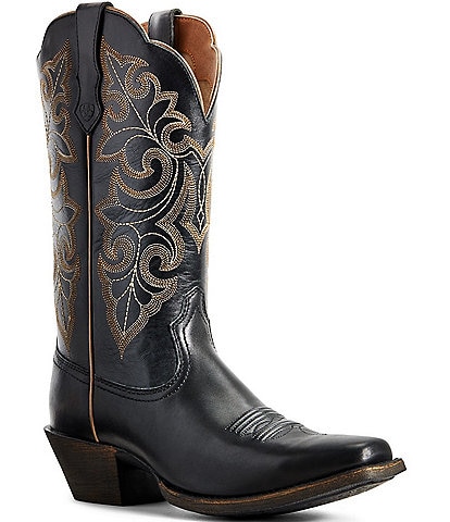 Ariat Women's Round Up Square Toe Leather Mid Shaft Western Boots