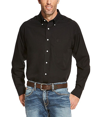 Ariat Wrinkle-Free Solid Long-Sleeve Woven Shirt