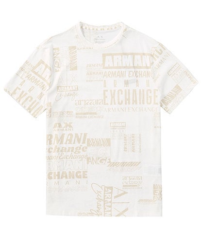 Armani Exchange Allover Graphic Logo Short Sleeve T-Shirt