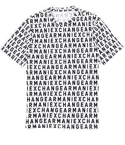 Armani Exchange Allover Logo Print Short Sleeve T-Shirt