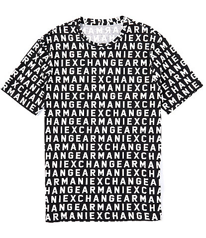 Armani Exchange Allover Logo Print Short Sleeve T-Shirt