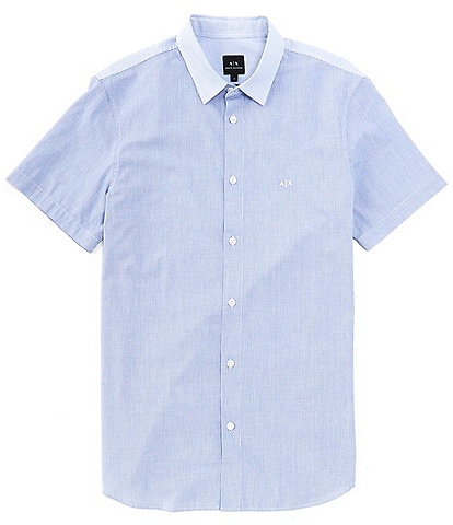 Armani Exchange Check Short Sleeve Woven Shirt