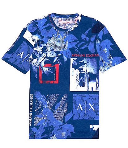 Armani Exchange Collage Print Short Sleeve T-Shirt