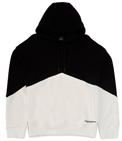 Armani Exchange Color Block French Terry Hoodie