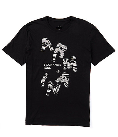 Armani Exchange Curved Logo Short Sleeve T-Shirt