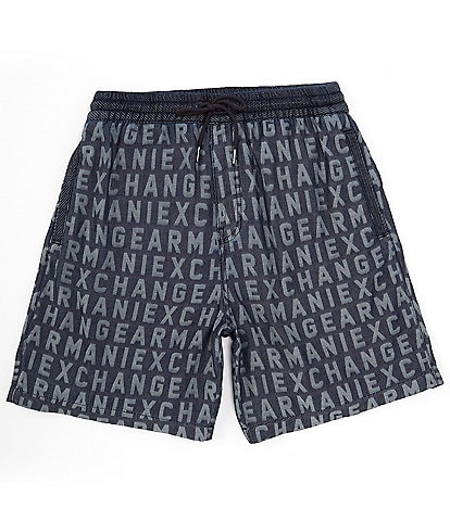 Armani Exchange Denim Logo 8" Inseam Shorts