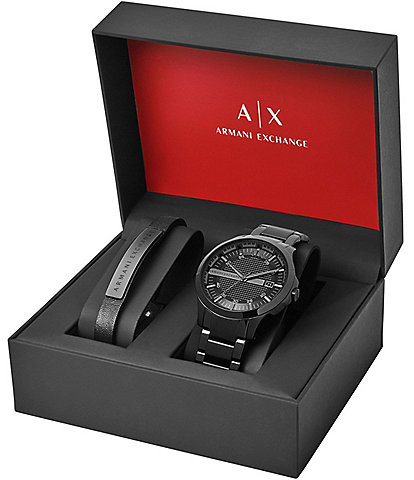 Armani Exchange Dress Watch Bracelet Gift Set