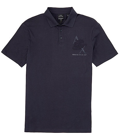Armani Exchange Eagle Logo Short Sleeve Polo Shirt