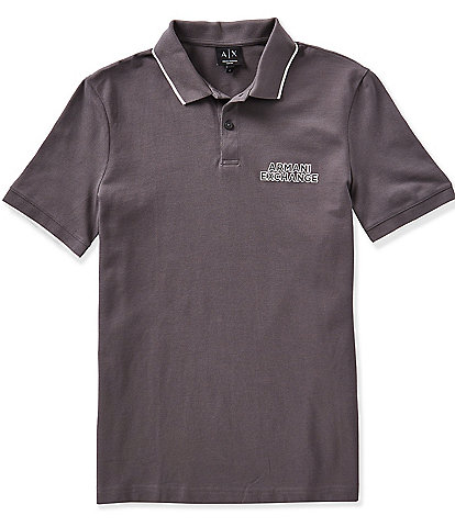 Armani Exchange Elevated Logo Short Sleeve Polo Shirt
