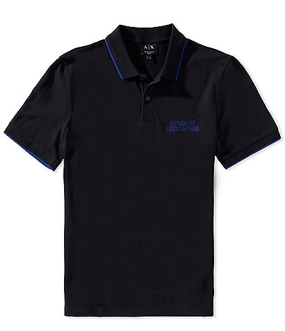 Armani Exchange Elevated Logo Short Sleeve Polo Shirt