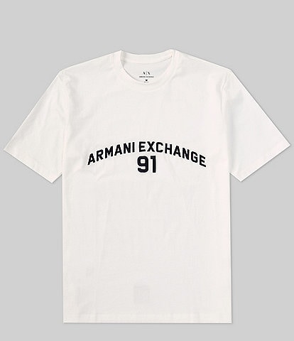Armani Exchange Embroidered 91 Logo Short Sleeve T-Shirt