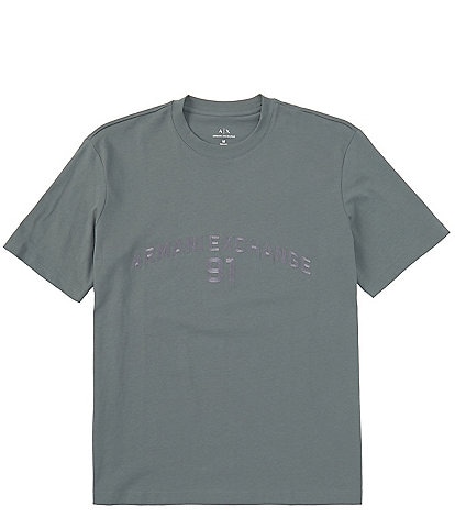 Armani Exchange Embroidered 91 Logo Short Sleeve T-Shirt