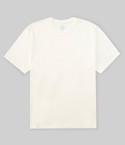 Armani Exchange Embroidered Tonal Text Logo Short Sleeve T-Shirt