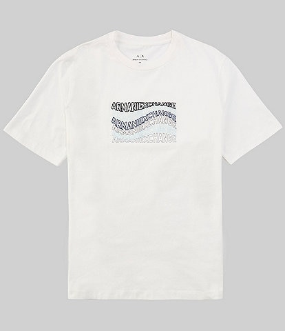 Armani Exchange Embroidered Wave Short Sleeve T-Shirt