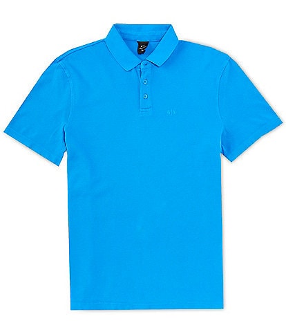 Armani Exchange Faded Loqo Pique Short Sleeve Polo Shirt