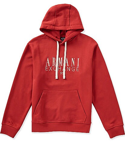 Armani Exchange French Terry Branded Hoodie