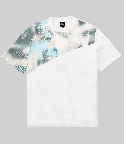 Armani Exchange Half Camo Short Sleeve T-Shirt