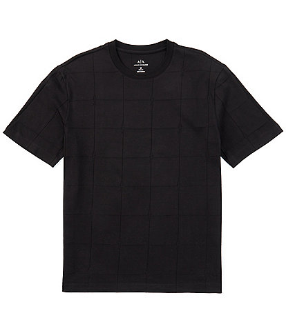 Armani Exchange Jacquard Grid Jersey Short Sleeve T-Shirt