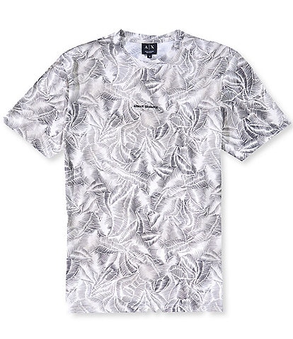 Armani Exchange Leaf Print Short Sleeve T-Shirt