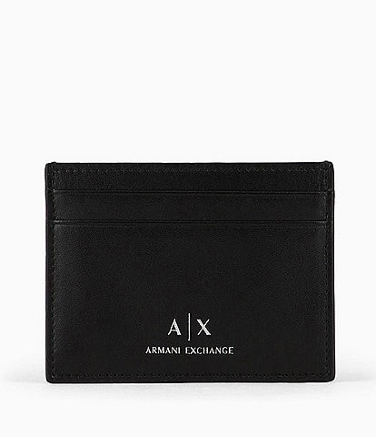 Armani Exchange Leather Credit Card Holder