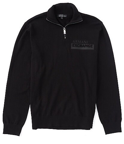 Armani Exchange Line Logo Quarter-Zip Pullover