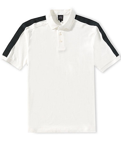 Armani Exchange Logo Tape Short Sleeve Polo Shirt